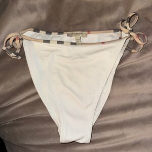 Burberry White Bikini Bottom